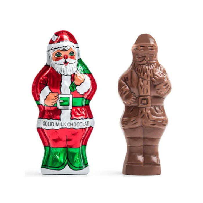 Milk Chocolate Solid Santa-Half Nuts-Half Nuts