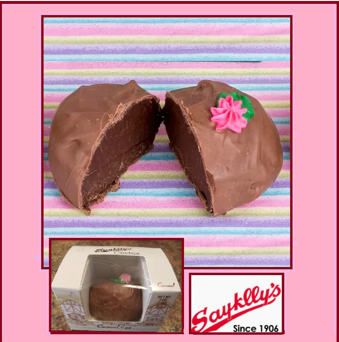 Sayklly's Candies Fudge Eggs-Half Nuts-Sea Salt Caramel-Half Nuts