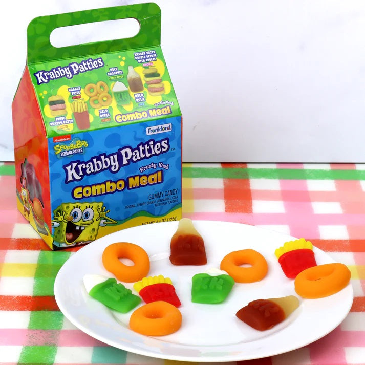SpongeBob SquarePants Krabby Patties Gummy Candy Combo Meal-Half Nuts-Half Nuts
