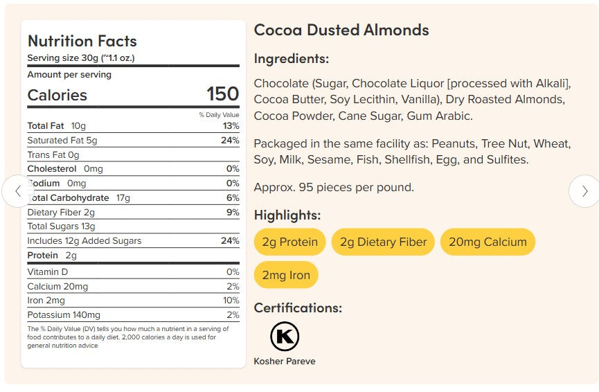 Sconza Hot Cocoa Almonds-Half Nuts-Half Nuts