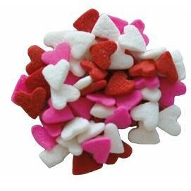 Red, White and Pink Heart Decorette Sprinkles-Half Nuts-Half Nuts