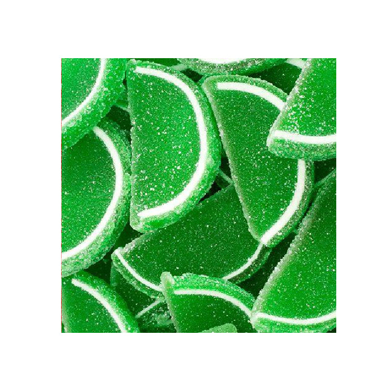 Jelly Fruit Slices - Lime-Half Nuts-Half Nuts