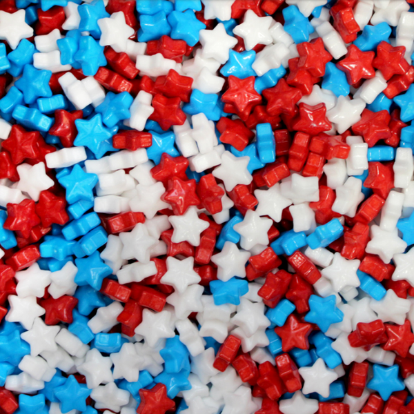 Red, White and Blue Gummi Bears – Half Nuts