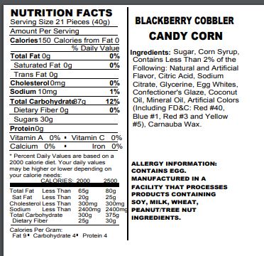 Candy Corn - Blackberry Cobbler-Manufacturer-Half Nuts