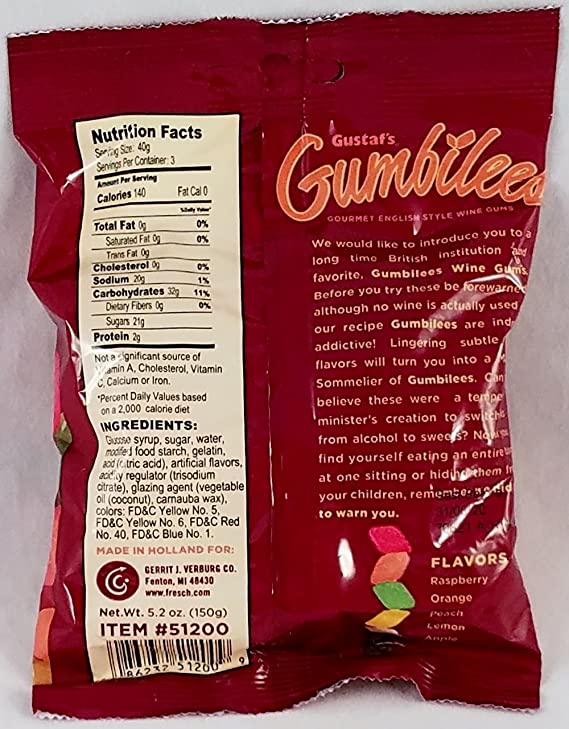 Gustaf's Winegum Gumbilees-Half Nuts-Half Nuts