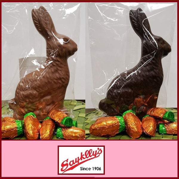 Sayklly's Candies Chocolate Easter Bunny – Half Nuts