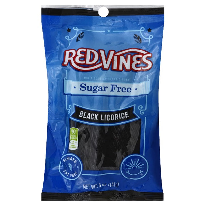 Sugar Free Red Vines Black Licorice-Half Nuts-Half Nuts