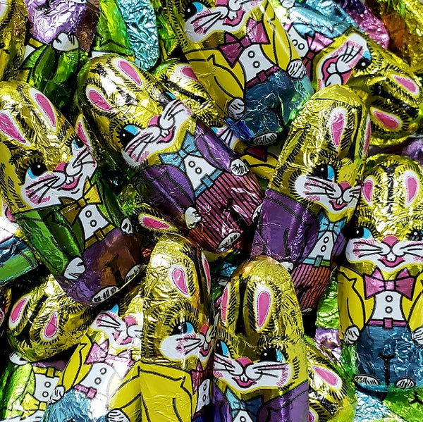 Thompson All Natural Chocolate foiled Bunnies – Half Nuts