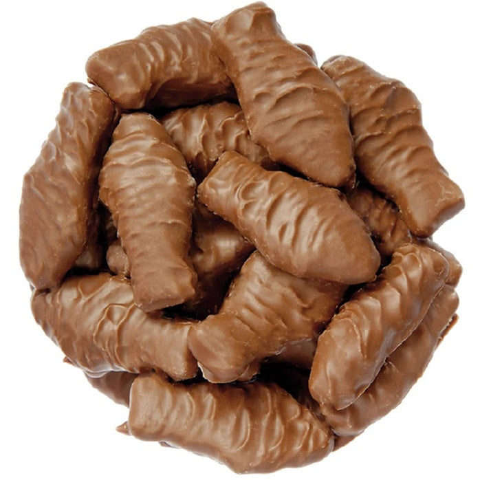 Milk Chocolate Covered Red Gummi Fish-Half Nuts-Half Nuts