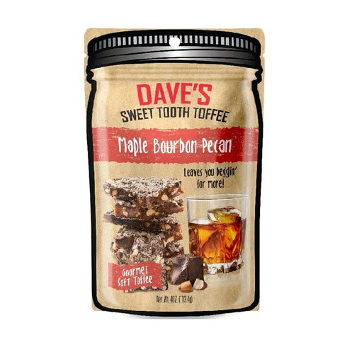 Dave's Sweet Tooth Toffee - Maple Bourbon Pecan-Half Nuts-Half Nuts