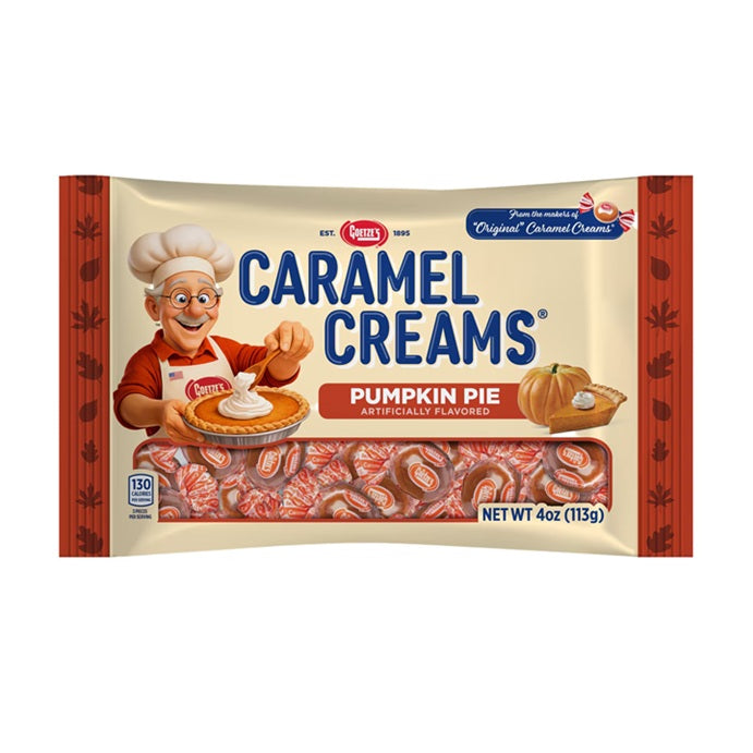 Goetze's Pumpkin Pie Caramel Creams-Half Nuts-Half Nuts