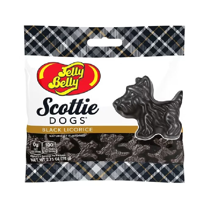 Jelly Belly Black Licorice Scottie Dogs-candy-Jelly Belly-Half Nuts