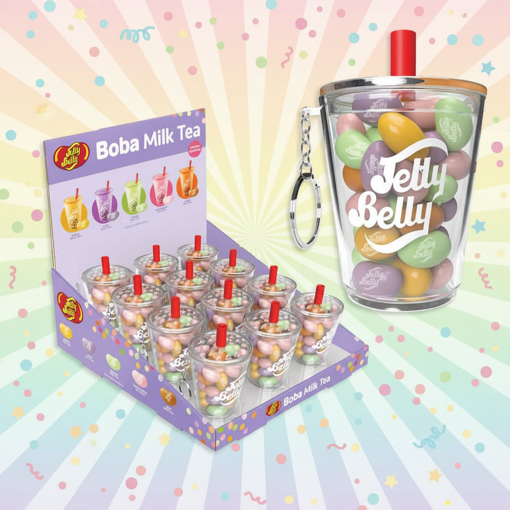 Jelly Bellly Boba Tea Mini Cup Keychain-Jelly Belly-Half Nuts