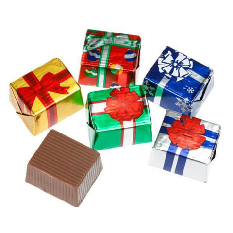 Solid Milk Chocolate Christmas Presents-Half Nuts-Half Nuts