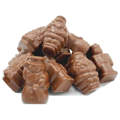 Milk Chocolate Peanut Butter Christmas Minuettes-Half Nuts-Half Nuts