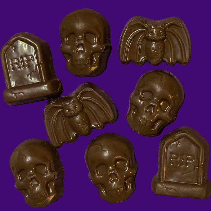 Milk Chocolate Peanut Butter Spooky Minuettes-Gertrude Hawk-Half Nuts