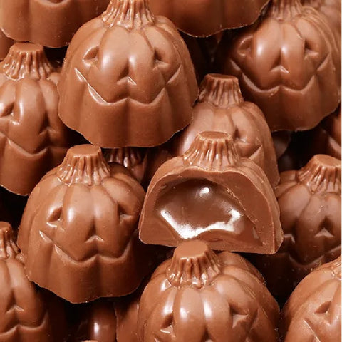 Milk Chocolate Caramel Pumpkin Minuettes-Half Nuts-Half Nuts
