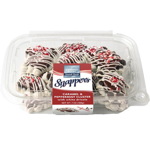 Snappers Caramel and Peppermint Brownie Cluster-Half Nuts-Half Nuts