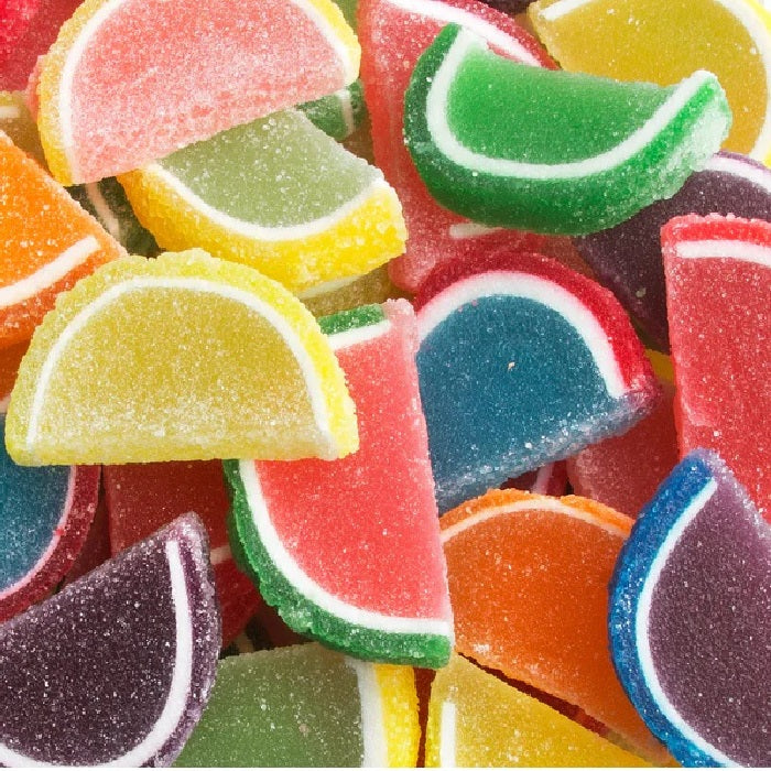 Jelly Fruit Slices-Assorted-Half Nuts-Half Nuts