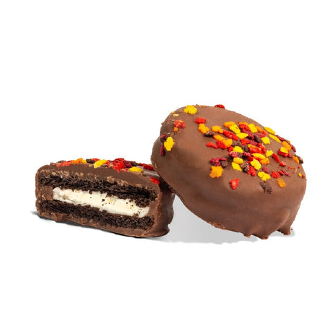 Fall Milk Chocolate Double Stuffed Oreo® Cream Filled Cookie-Half Nuts-Half Nuts