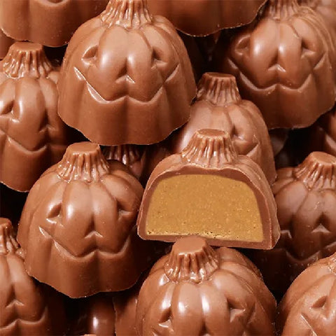 Milk Chocolate Peanut Butter Pumpkin Minuettes-Half Nuts-Half Nuts