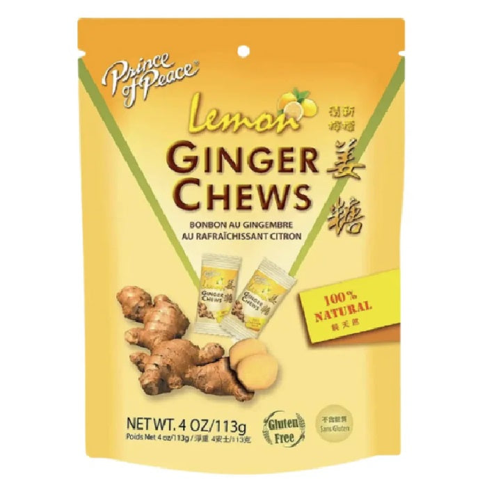 Prince of Peace Lemon Ginger Chews-Half Nuts-Half Nuts