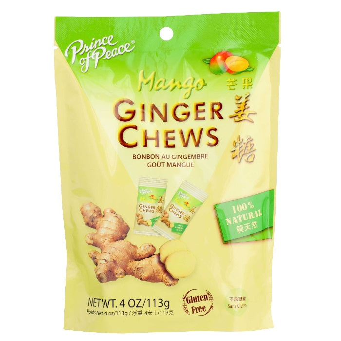 Prince Of Peace Mango Ginger Chews-Half Nuts-Half Nuts