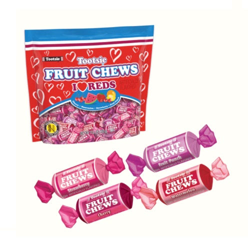 Tootsie Fruit Chews I Love Reds-Half Nuts-Half Nuts