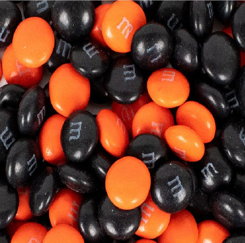 M&Ms -Orange and Black-Half Nuts-Half Nuts