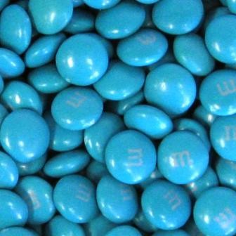 Light Blue, Teal & White M&M's Chocolate Candy - 1 lb Bag