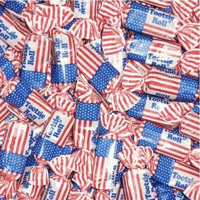 Red, White and Blue Flag Tootsie Rolls-Half Nuts-Half Nuts