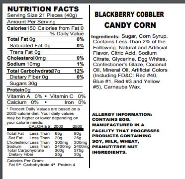 Candy Corn - Blackberry Cobbler – Half Nuts